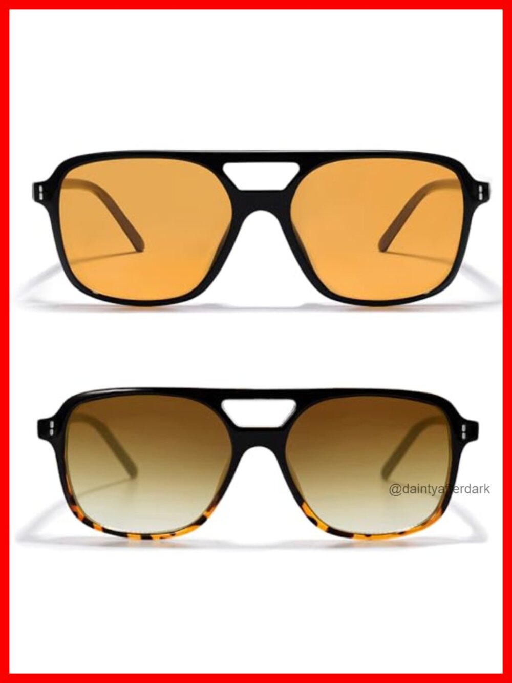 Retro Square Aviator Sunglasses UV400 Protection